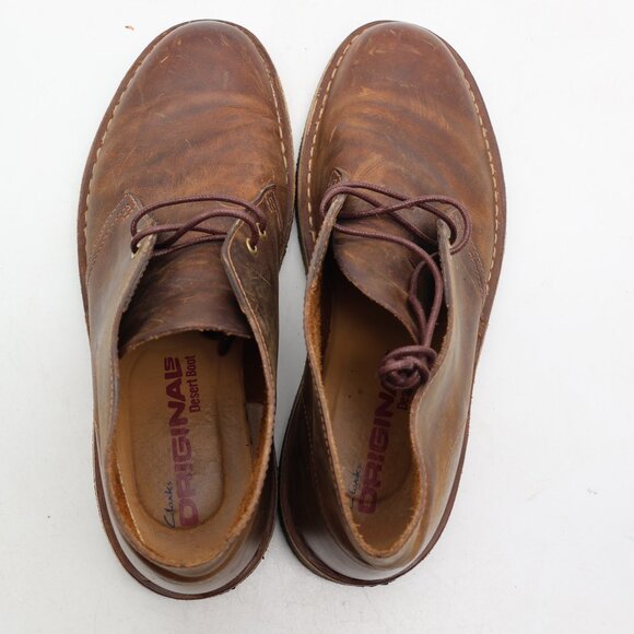 Clarks Originals Desert Boot Men's Size 9.5 M Brown Leather Crepe Sole - Picture 9 of 11